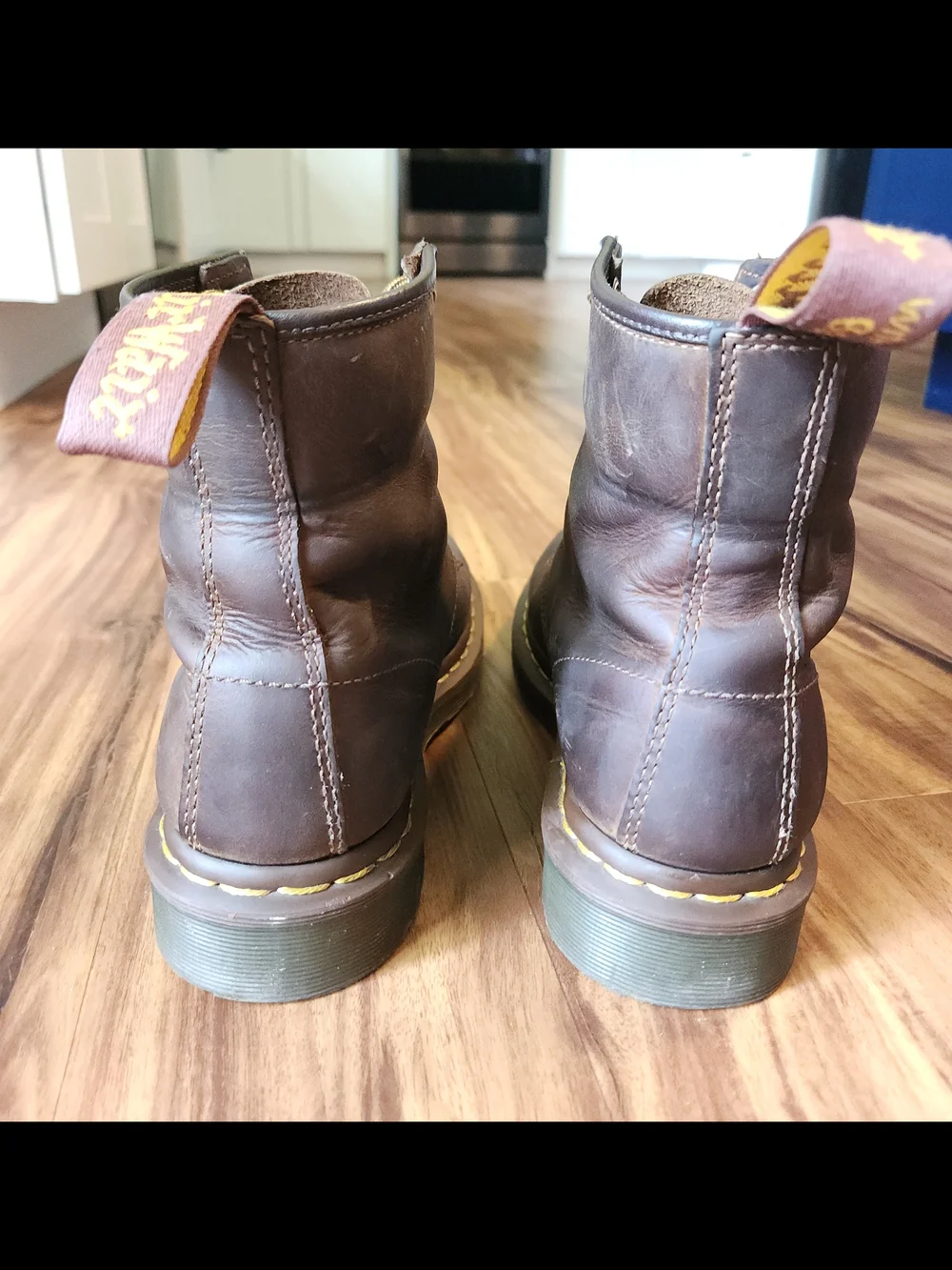 Doc Martens 1460 Crazy Horse Brown Leather Boots Mens 7 Women's 8 Original Box📦